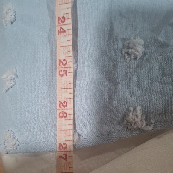 Merokeety Wome's Elegant Light Blue Blouse with Textured Design Size L - Picture 9 of 9